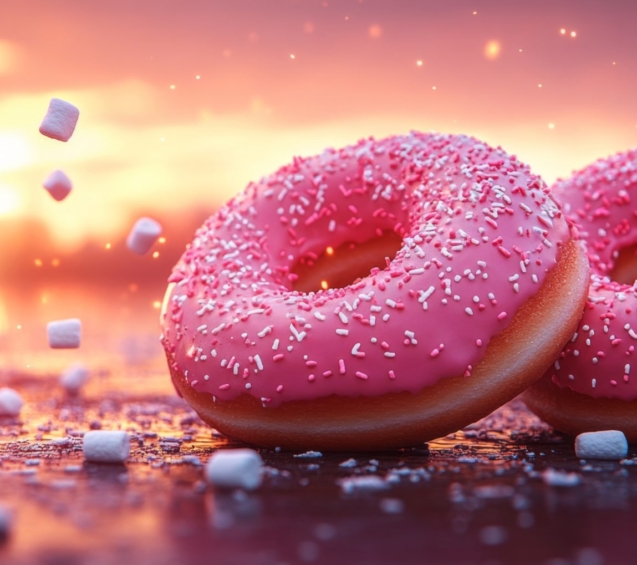two-realistic-pink-donuts-ground-with-marshmallows-scaled-1